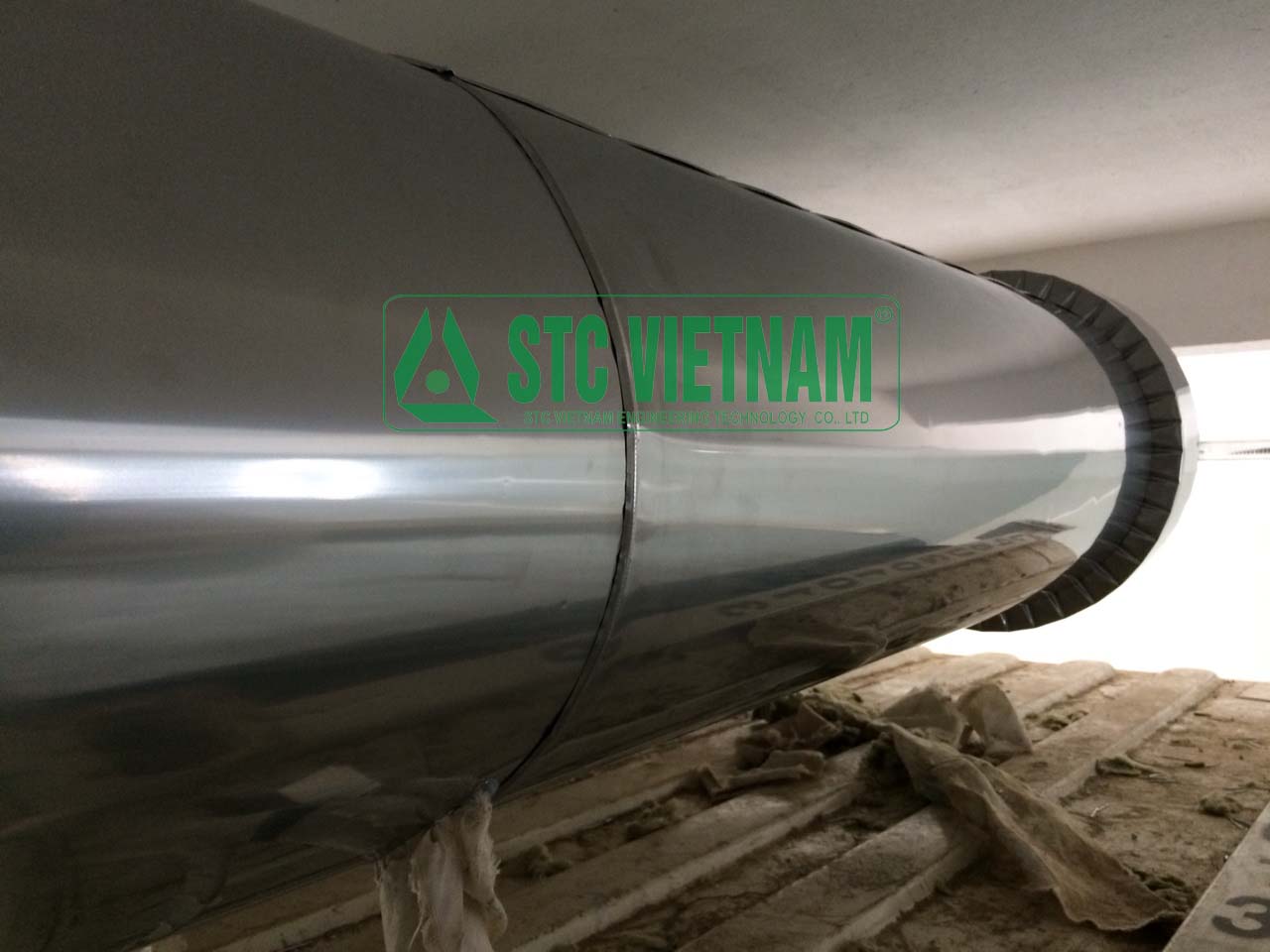 Áo cách nhiệt Inox Ống khói máy phát điện D320