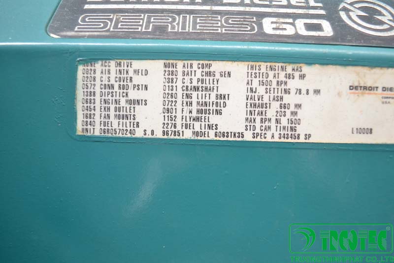 Detroit Diesel Serial 60 (400kva)