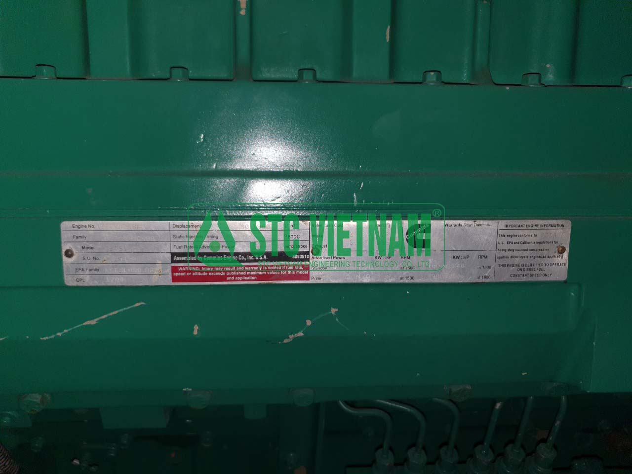 Old generator 1000 Kva Cummins