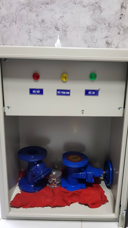 Level indicator oil supply throat cabinet