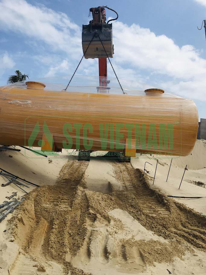 Bồn dầu máy phát điện 22 M3 – 22.000 lit  (Tròn Epoxy)