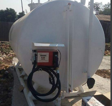 Fuel Diesel tank 1000 liter, round lying, Piusi