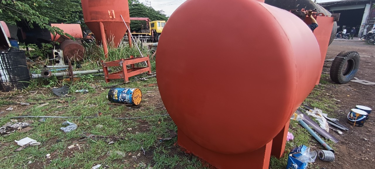 Fuel Diesel tank 1000 liter, round lying, Piusi