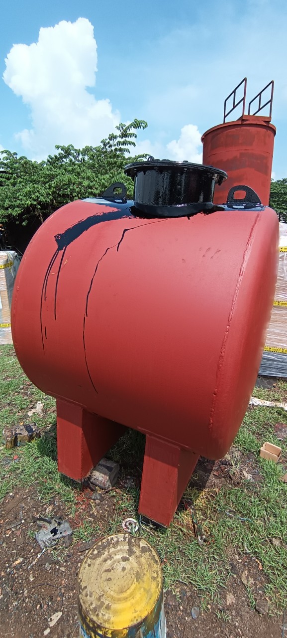Fuel Diesel tank 1000 liter, round lying, Piusi